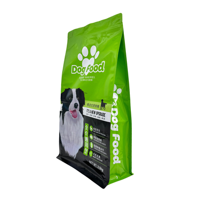 kaufen 2.5kg Custom Design Frisch aufbewahren Schwerlast Aluminiumfolie Ausgekleidet Flat Box Boden wieder verschließbare Hundefutterbeutel mit Reißverschluss online manufacture