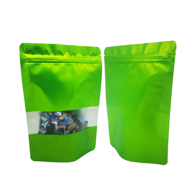 kaufen Frische, grüne Designfolie, geruchsfeste, matte Oberfläche, Fensterbeutel, wiederverwendbare Ziplock-Taschen für Lebensmittellager online manufacture