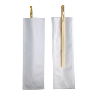 kaufen Lange Vorderseite Matte Klarrückseite Silbermetall Aluminiumfolie Lamierte Vakuumversiegelbare Mylar-Taschen mit Tränenknochen online manufacture