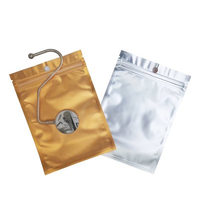 kaufen Einseitig klar Einseitig Gold Silber Aluminiumfolie Mylar Zip Lock Taschen Doppelseitiges Metallfolie Flach Ziplock Taschen online manufacture