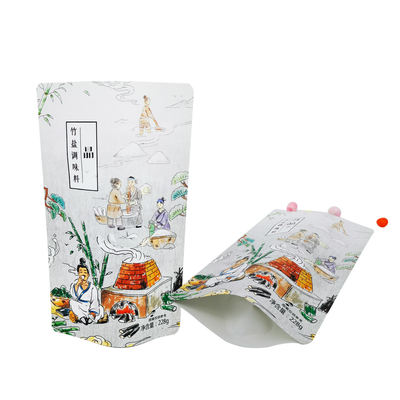 kaufen Weißpapier aus Laminat-Aluminiumfolie Aufstehen wiederverwendbare Lebensmittelbeutel für Gewürze Snacks Lebensmittel Salzverpackung online manufacture
