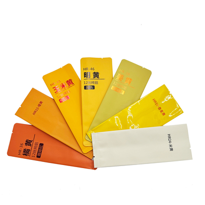 kaufen Gelbe Farbe Geruchsfeste Luftdichte Matte Mylar Rückseite Hitze versiegelbare Seite Gusset Tasche Aluminium für Tee online manufacture