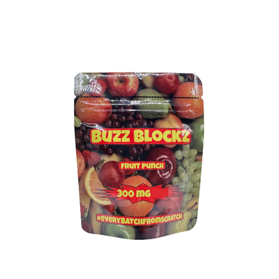 kaufen 300 mg Custom Design Digital gedruckte Stehbeutel Reißverschlussbeutel für Frucht Punch Geschmack Süßigkeiten Gummies Verpackung online manufacture