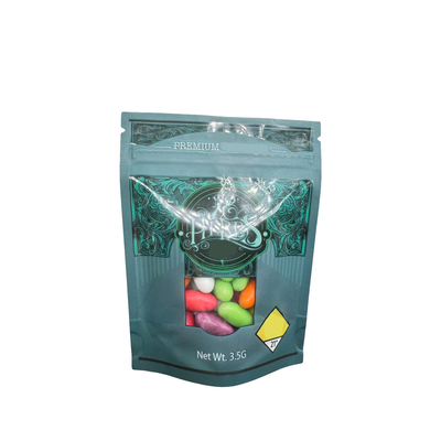kaufen Premium Folie ausgekleidet Fenster Custom Stand Up Tasche Verpackung für Süßigkeiten Kaugummi Lebensmittelverpackung online manufacture