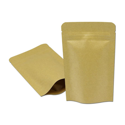 kaufen Lichtdichte Aluminiumfolie Laminatiertes Braunes Kraftpapier Aufstehbeutel für Teeblätter Kaffeebohnen Lebensmittelverpackung online manufacture