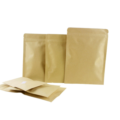 kaufen Aluminiumfolie ausgekleidet Wärmesiegelbares Kraftpapier Flachverschlussbeutel für Kaffeebohnen Teeblätter Snacks Lebensmittelverpackung online manufacture