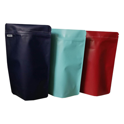 kaufen Anpassungsfähige wiederverschließbare Aluminiumfolie ausgekleidet Ziplock Stand-up Kaffeebeutel mit Einwegventil online manufacture
