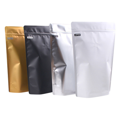 kaufen 1/2 Pfund 250g Aluminiumfolie Stehen Kaffeebeutel mit Ziplock Entgasung Ventil online manufacture