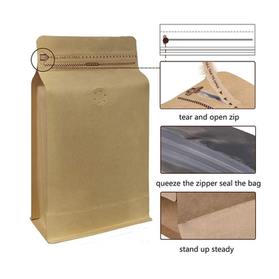 kaufen Premium Einweg-Entgasung Flachboden Braun Papiertüten 0,25 lb 0,5 lb 1 lb 2 lb 125 g 250 g 500 g 1 kg online manufacture