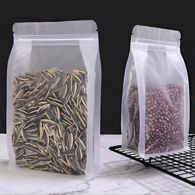 kaufen Snacks Trockene Lebensmittel Matte Klar Flachboden Stehbeutel mit Reißverschluss MOPP/PET/PE online manufacture