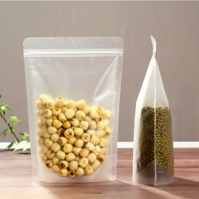 kaufen 50,9 x 8,66 Zoll Hitzeversiegelung Matte Clear Stand-up Taschen mit wiederverschließbarem Reißverschluss für Süßigkeiten, Cookie Snack Lebensmittelverpackungen online manufacture