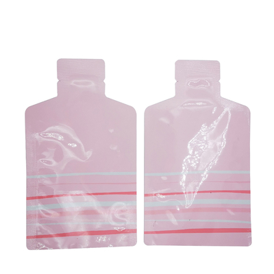 Custom Pink Portable Cute Flasche Form Offene Unterseite Aluminiumfolie Tasche Packungstüte mit Tränennotch für die Lebensmittelkonservierung