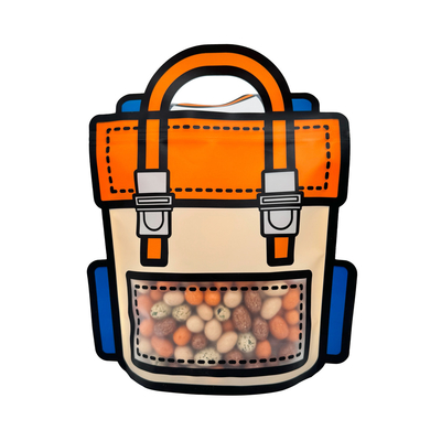 Schultasche, eigene Taschen, Kunststoff mit mattem Fenster, für die Lagerung. Süßigkeiten.