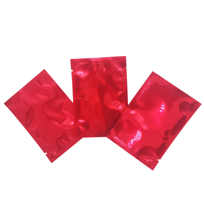 Schöne leuchtendrote Flachmetallische Vakuumdichtung Mylar Taschen für Blumentee, grünen Tee, roten Teeblätter Verpackung