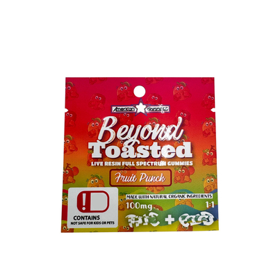 Unten offener Fleck glänzende UV-Druckfolie beschichtet Flach 1g Custom Mylar mit Hangloch für Unkraut Kekse Süßigkeiten