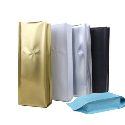 Wiederverwendbare Feuchtigkeitsdichte Seitengusset Kaffeebeutel Pakete mit Ventil und Blechverschluss