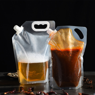 Lecksicher BPA-freies Getränk mit Spritze Stehbeutel mit Spritze mit Griff